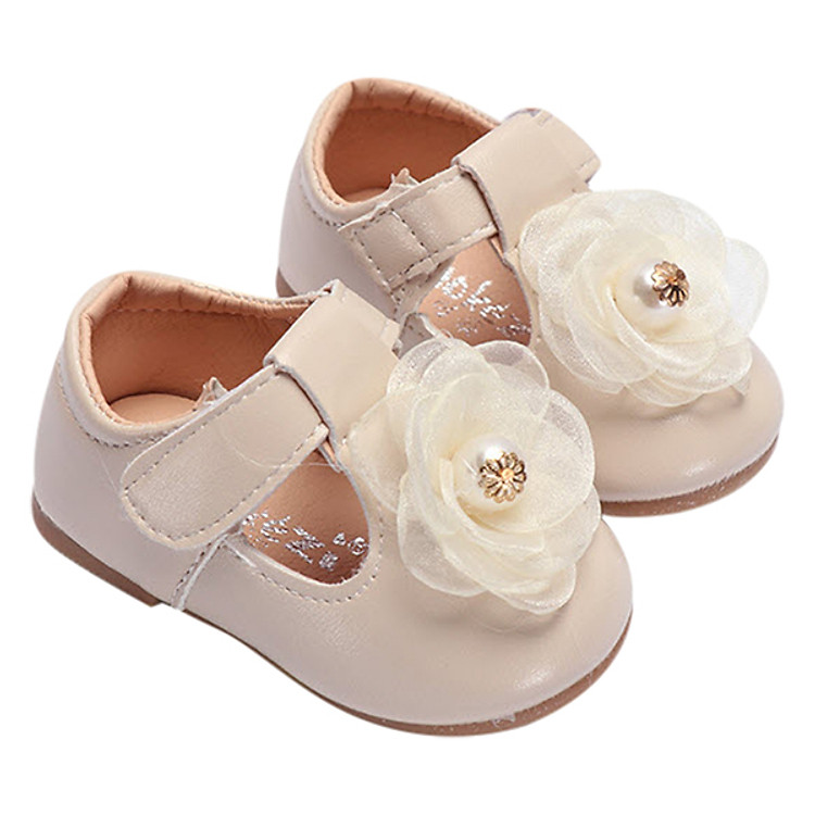 Giày Tập Đi Đính Hoa Cho Bé Gái GA78