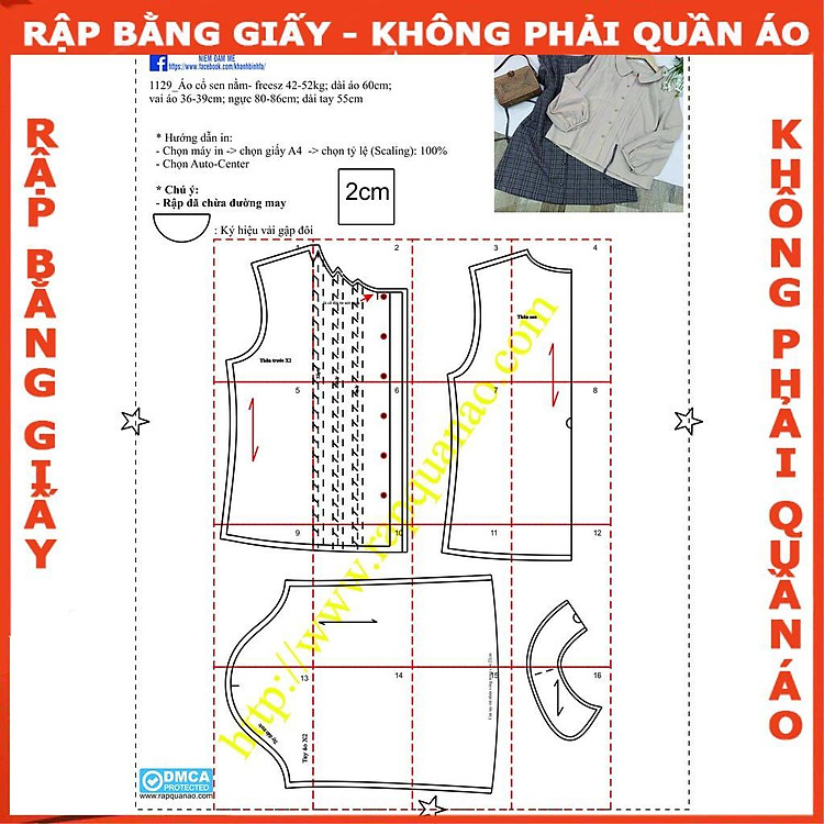 Rập giấy A0 mã 1129 (42-52kg) - Ảnh 2