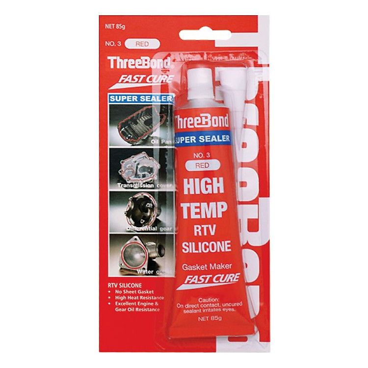 Keo Tạo Gioăng Máy Chịu Nhiệt Độ Cao Threebond Super Sealer No.3 Liquid Gasket Màu Đỏ Thương Hiệu Số 1 Nhật Bản