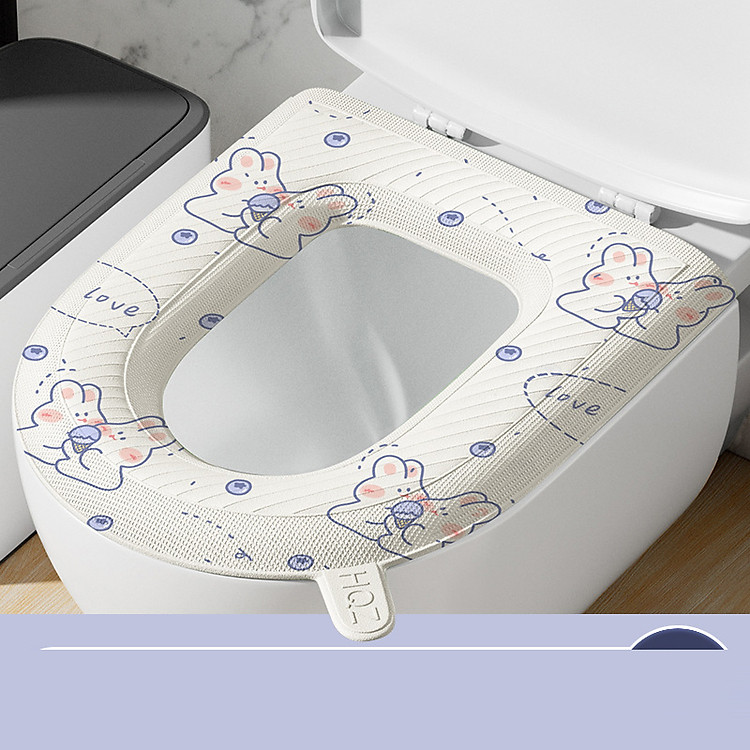Đệm lót bồn cầu giúp chống thấm nước, giữ ấm ngồi siêu mềm mại dễ dàng vệ sinh