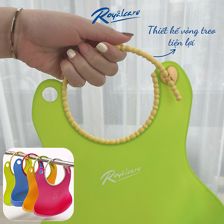 Yếm ăn dặm silicon Royalcare TH601 Chính hãng Ưu đãi - Hình ảnh 3