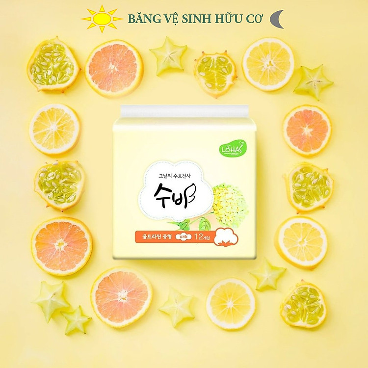 Băng vệ sinh hữu cơ SUBI Hàn Quốc (250mm)