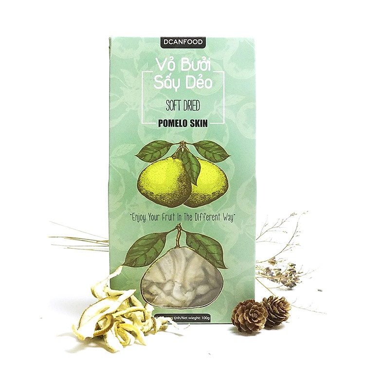 Vỏ bưởi sấy dẻo DCANFOOD (100g)