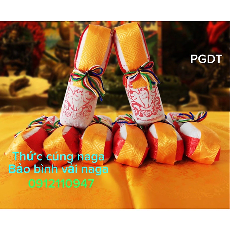 Thức cúng naga - bảo bình vải naga