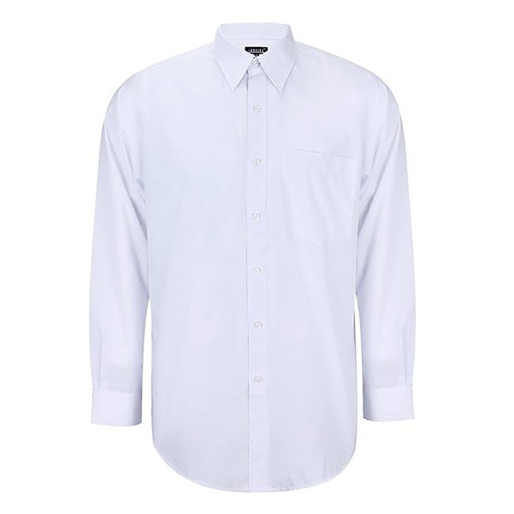 Áo Sơ Mi Đồng Phục Nam Cấp 3 Tay Dài Sanding - Trắng