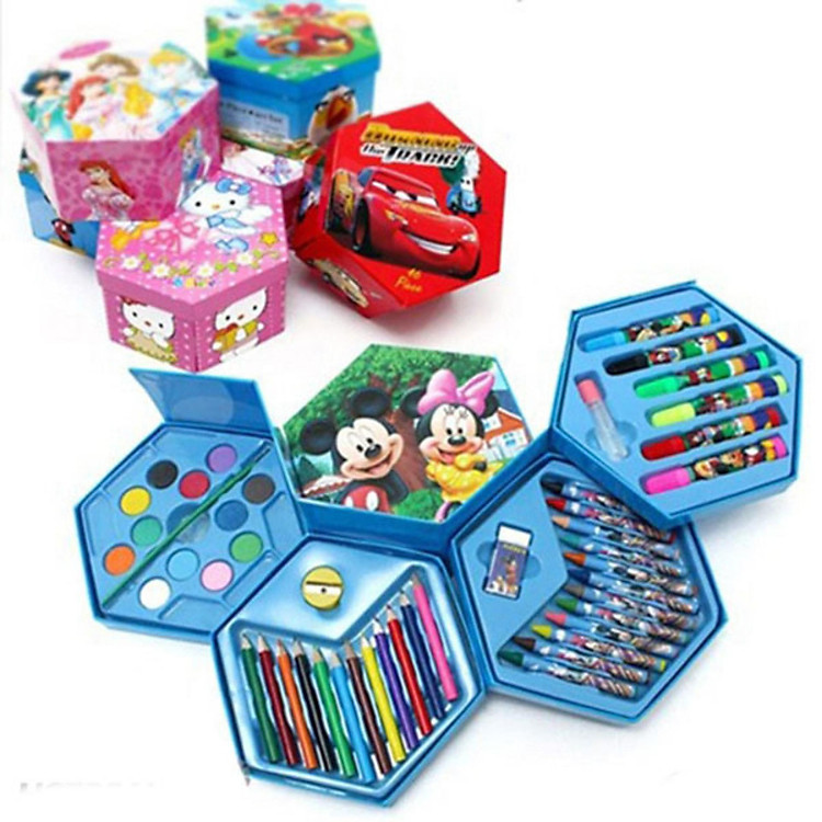 Hộp Màu 4 Tầng 42 Màu Ngộ Nghĩnh Cho Trẻ Em