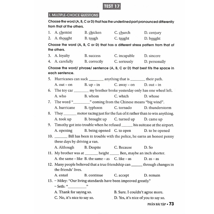 40 Đề Tiếng Anh Thi Vào Lớp 10 - Ảnh 3