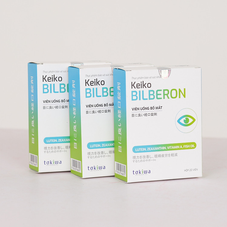Combo 3 hộp Viên uống bổ mắt Keiko Bilberon