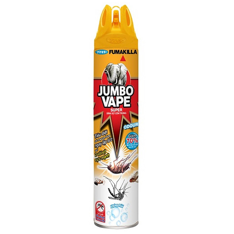 Bình Xịt Côn Trùng Jumbo Vape Odour Less 100843150 (600ml) - 8934732201973 - Giao Ngẫu Nhiên