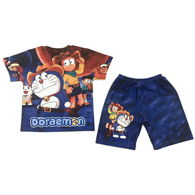 Bộ Quần Áo Trẻ Em In 3D Doraemon