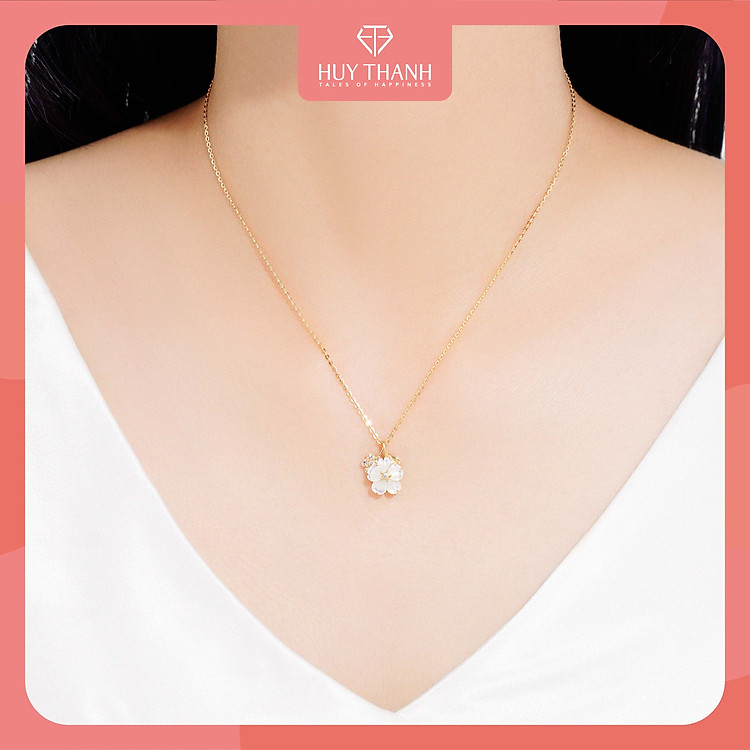 Dây Chuyền Vàng Tây 14K DCPTB386 Huy Thanh Jewelry