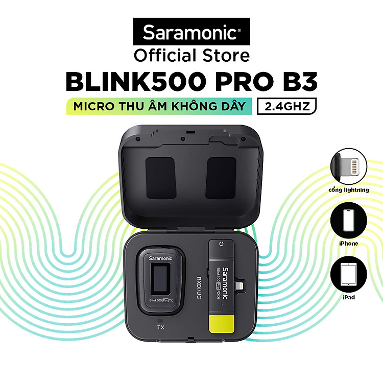 Bộ Micro Thu Âm Không Dây Saramonic Blink500 Pro B3