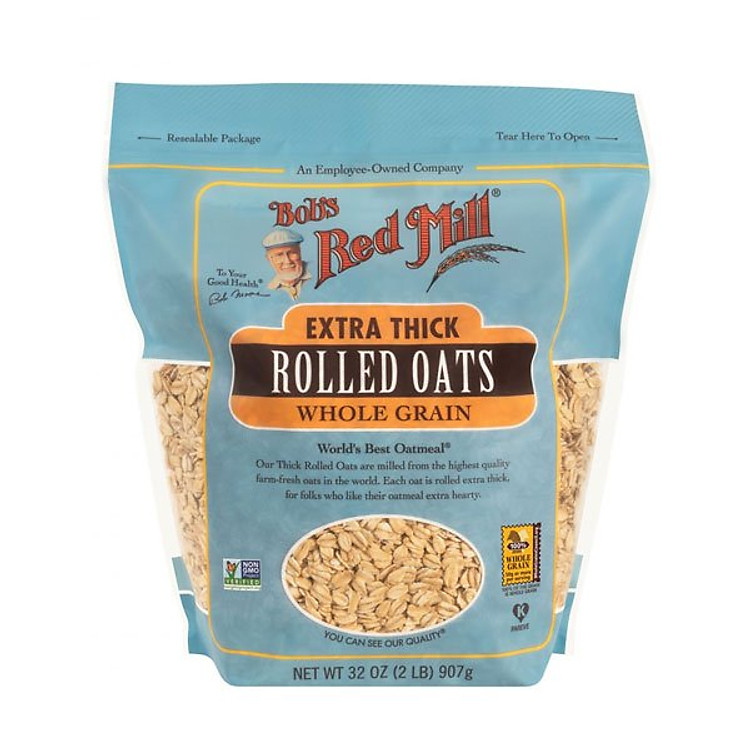 Yến mạch hữu cơ cán vừa Organic Rolled Oat Regular Bob's Red Mill 454gr