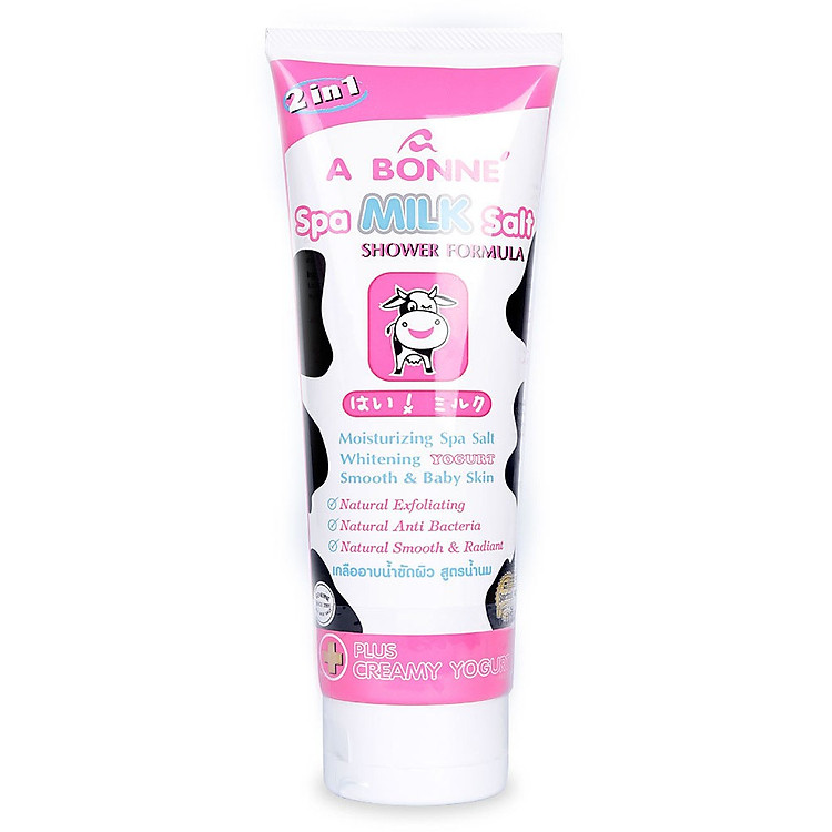 Kem muối tắm trắng tẩy da chết sữa bò Spa Abone 350g/tuýp