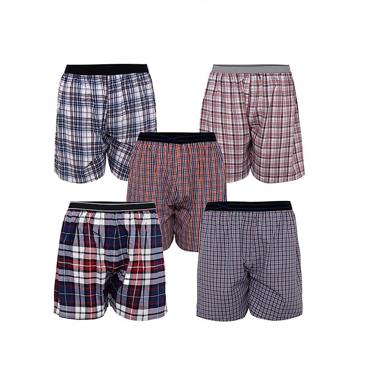 Bộ 5 quần đùi nam tập thể thao đi biển boxer ZQDN02.6 (màu ngẫu nhiên)