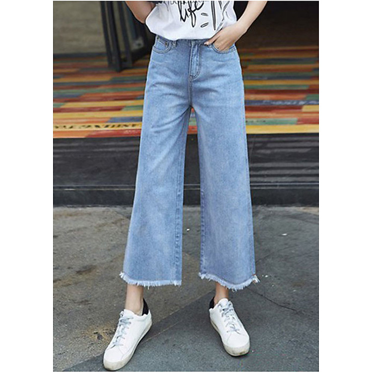 quần jean nữ ống rộng