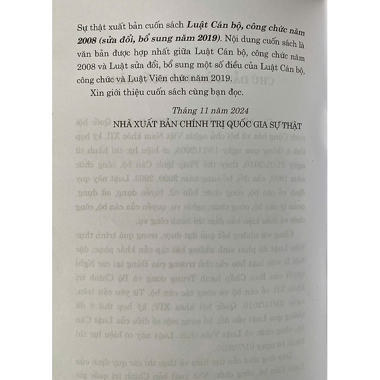 Luật Cán Bộ, Công Chức Năm 2008 (Sửa đổi, bổ sung năm 2019) - Ảnh 3