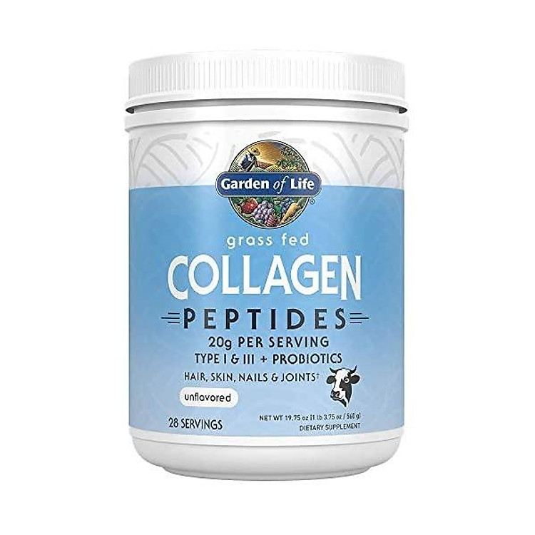 Garden of Life Grass Fed Collagen Peptides Powder - Unflavored, 14 Servings - Collagen Powder for Women Men Hair Skin Nails Joints, Collagen Protein Powder, Collagen Supplements, Hydrolyzed Keto