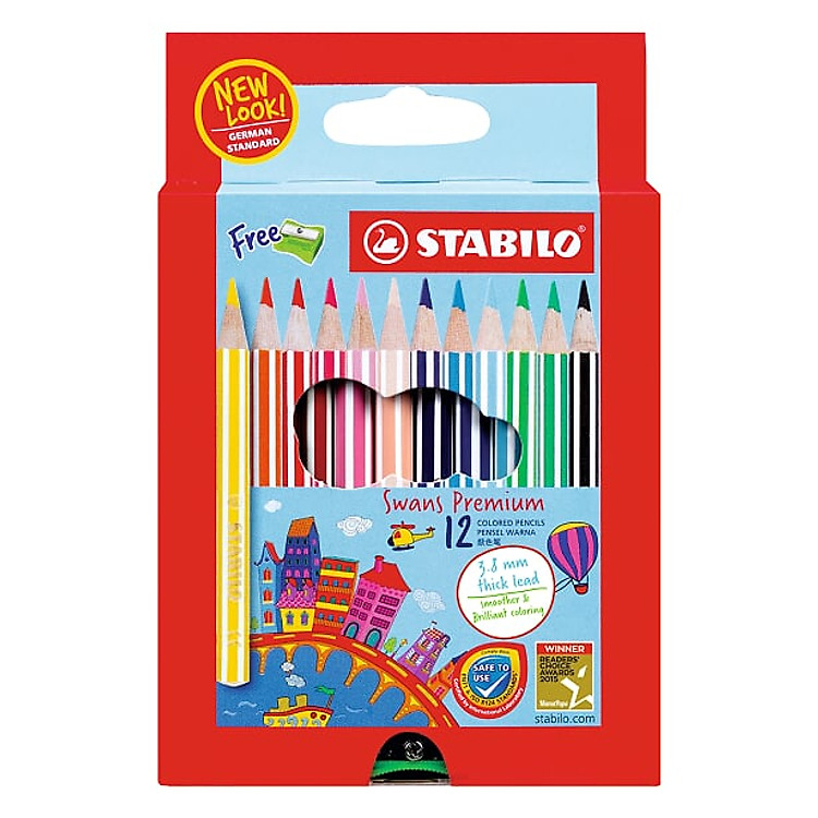 Bộ Bút Chì Màu Stabilo Swans CL1863S - Mẫu Ngẫu Nhiên