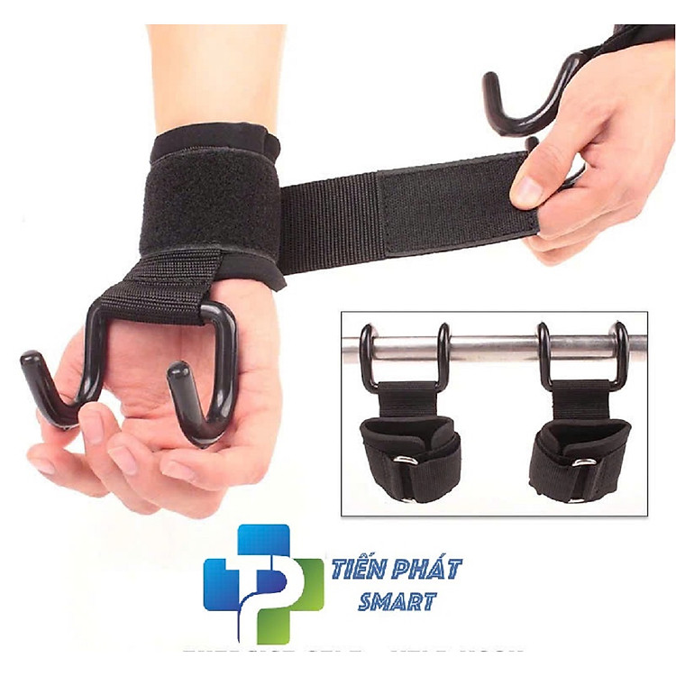 ( 1 ĐÔI )Quấn Cổ Tay Tập Xà Đơn Có Móc sắt sơn tỉnh điện,Hỗ trợ Tập Xà đơn Tập Tạ TP 8474