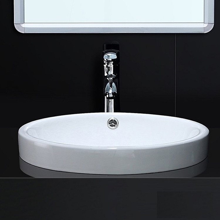 Lavabo sứ âm bàn dương vành HAFEN 845