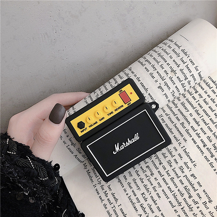 Bao case Silicon cho Airpods Pro 2/ Airpods Pro Hình Chai-en, Loa marshall, kurumi, shin bút chì hot Trend kèm móc treo_ Hàng chính hãng