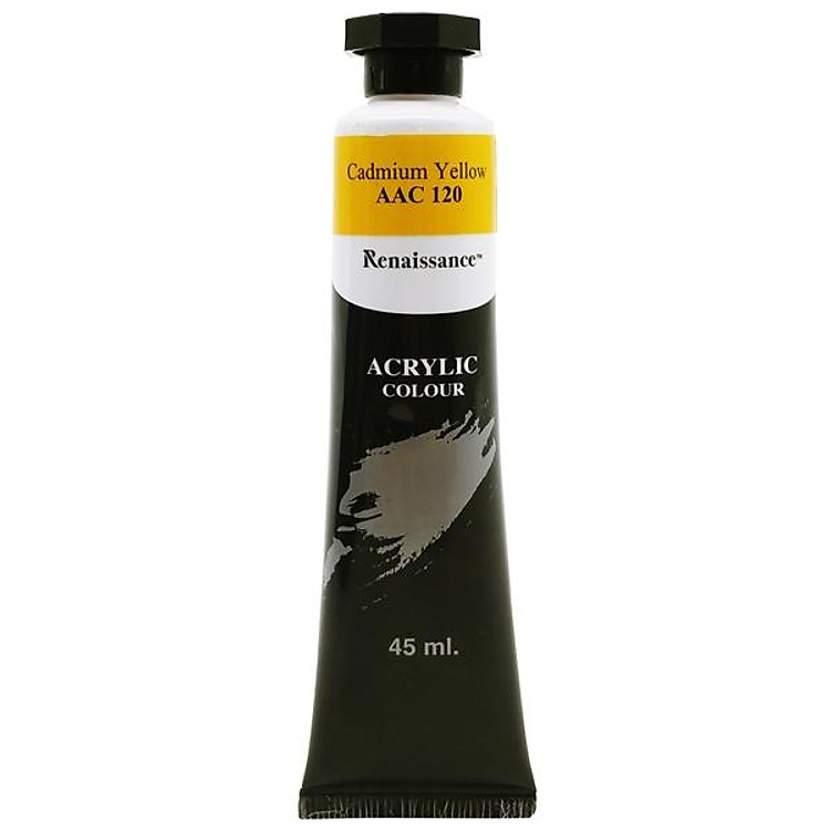 Tuýp Màu Acrylic 45 ml – Renaissance #120 – Cadmium Yellow