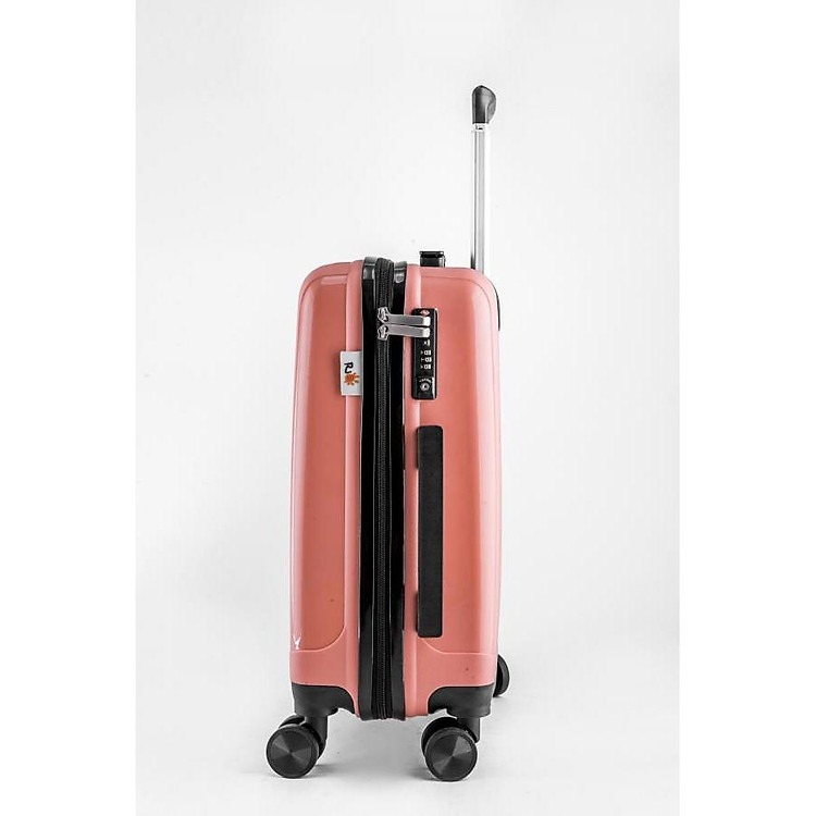 Vali kéo du lịch 837 nhựa PP siêu bền - Hồng Sữa