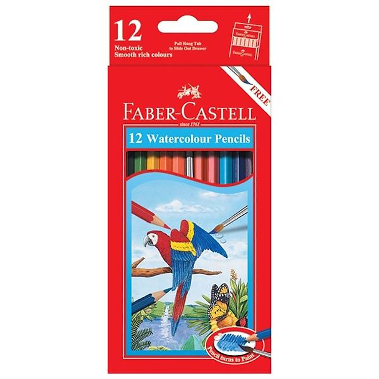 Chì Màu Nước Parrot Faber-Castell (12 màu)