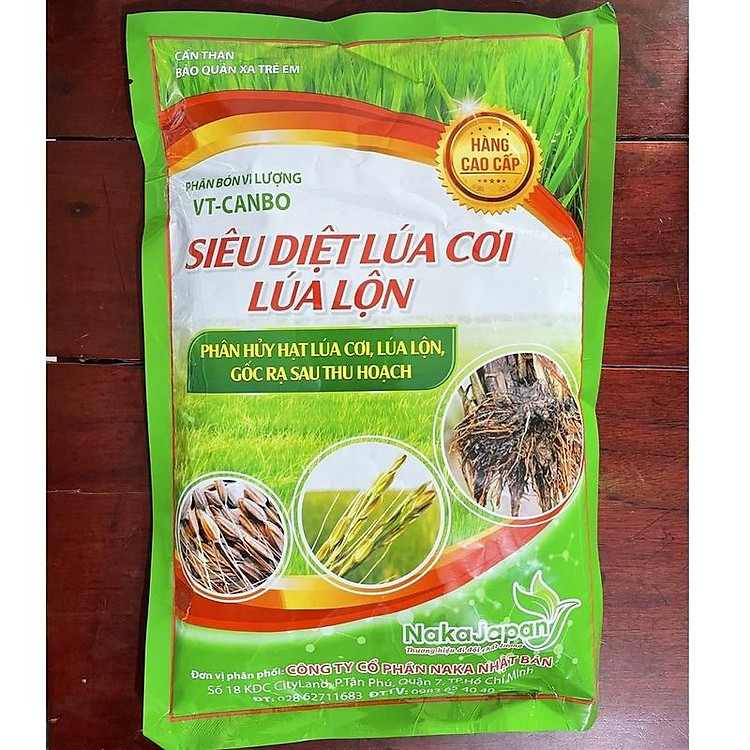 Siêu diệt lúa cơi - lúa trộn - phân hủy hạt lúa cơi - lúa lộn - gốc rạ sau thu hoạch - gói 500gr - Chống xì phèn