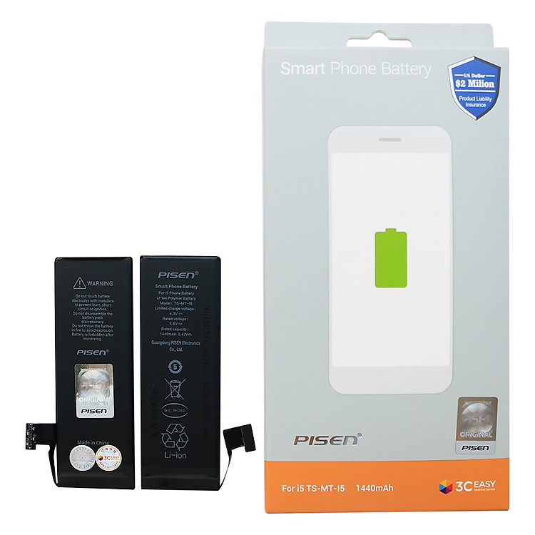 Pin Điện Thoại IPHONE 5 Pisen - hàng Nhập Khẩu