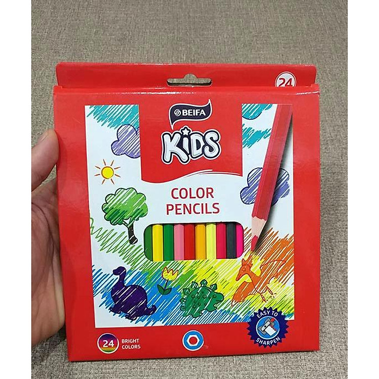Chì Màu BEIFA BRMV00004-Kids (24 màu) - Ảnh 2