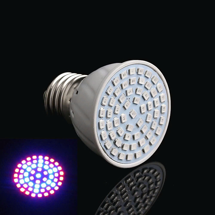 Đèn LED trồng cây quang phổ toàn phần E27 3W 60 bóng màu đỏ/xanh dương