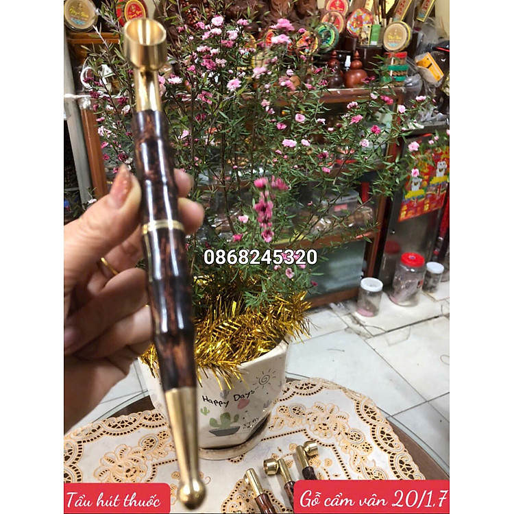 Tẩu Hút Gỗ Cẩm Phong Cách Lịch Sự (20×1.7cm) - Ảnh 2