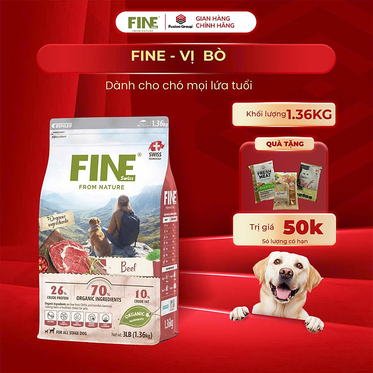 FINE – Thức ăn Hữu Cơ Tự Nhiên Cho Chó