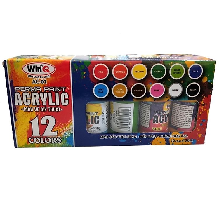 Màu Acrylic WinQ AC-01 - 12 Màu (30 ml )