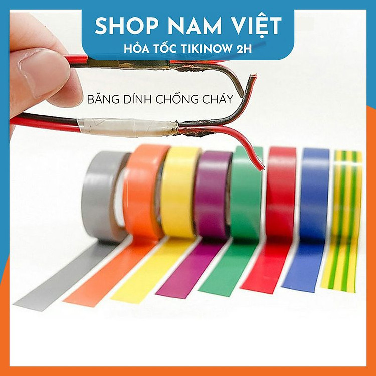 Băng Keo Điện PVC Chống Nước Chống Cháy (1.5cm*10m, 2 cuộn) - Ảnh 5