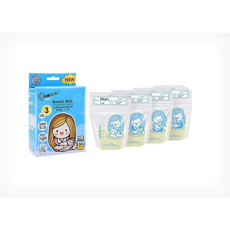 Combo 2 Hộp Túi Trữ Sữa Mẹ Sunmum 100ml - Hộp 30 Túi