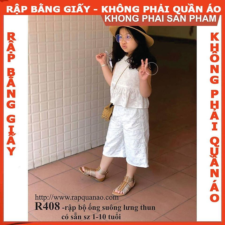 Rập Giấy A0 Đầm Bé Gái R408 (Bản Vẽ)