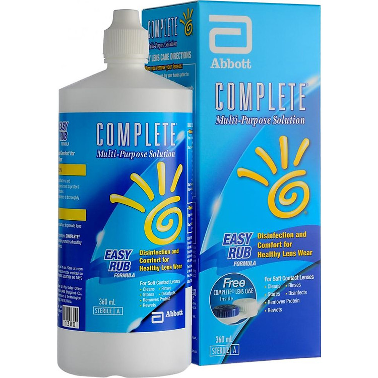 Dung dịch ngâm rửa kính Abbott Complete Multipurpose Solution EASY RUB 360ml