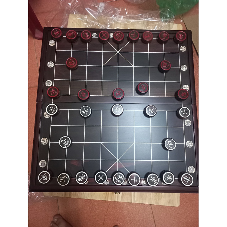 Bộ bàn cờ tướng gỗ trắc 48x50cm Chính hãng Giá tốt - Hình ảnh 3