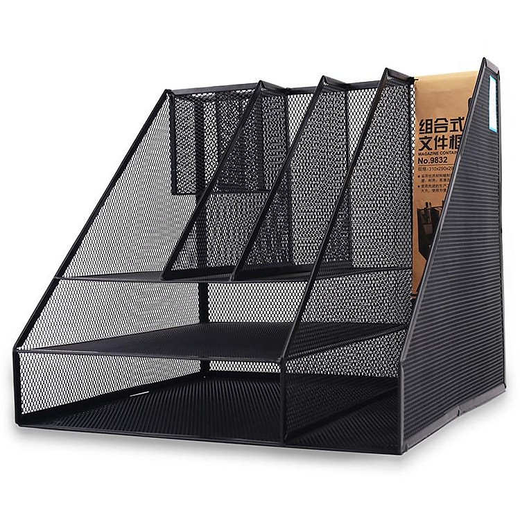 Giá đựng tài liệu 6 ngăn bằng sắt Deli 31x29x29cm