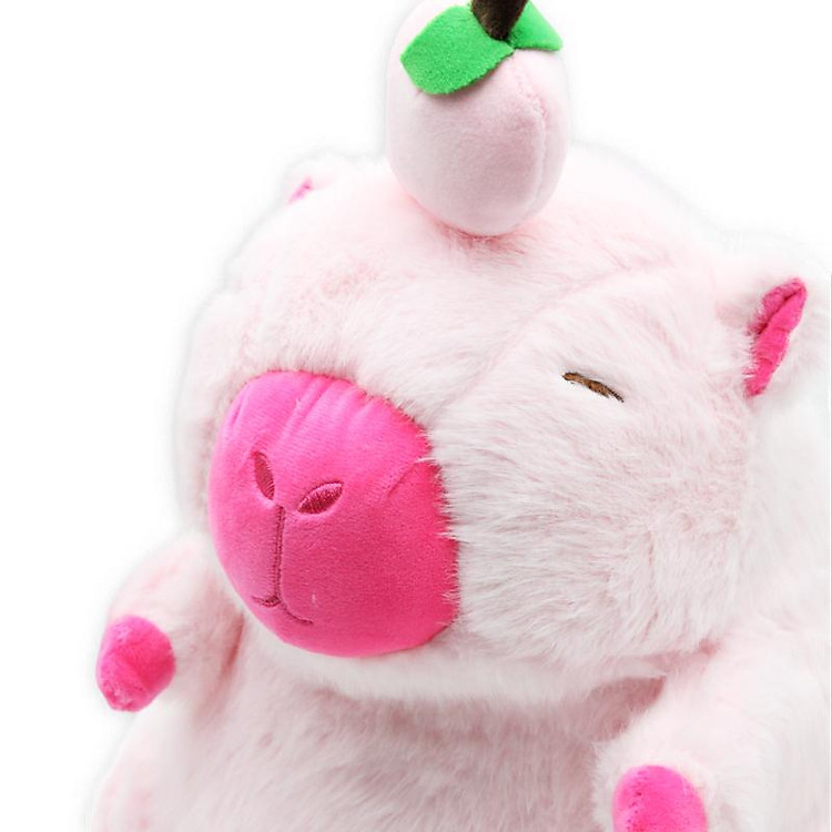 Thú Bông Capybara Đội Trái Đào 30 cm Chính hãng Giá rẻ - Hình ảnh 5