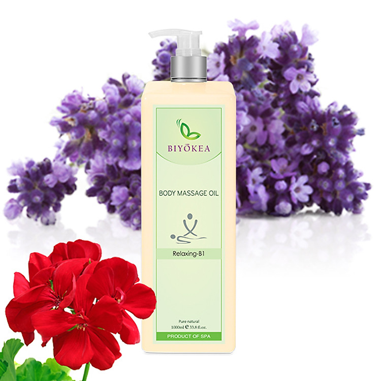 Dầu Massage Body Biyokea - Relaxing B1 (thư giãn) - 1000ml
