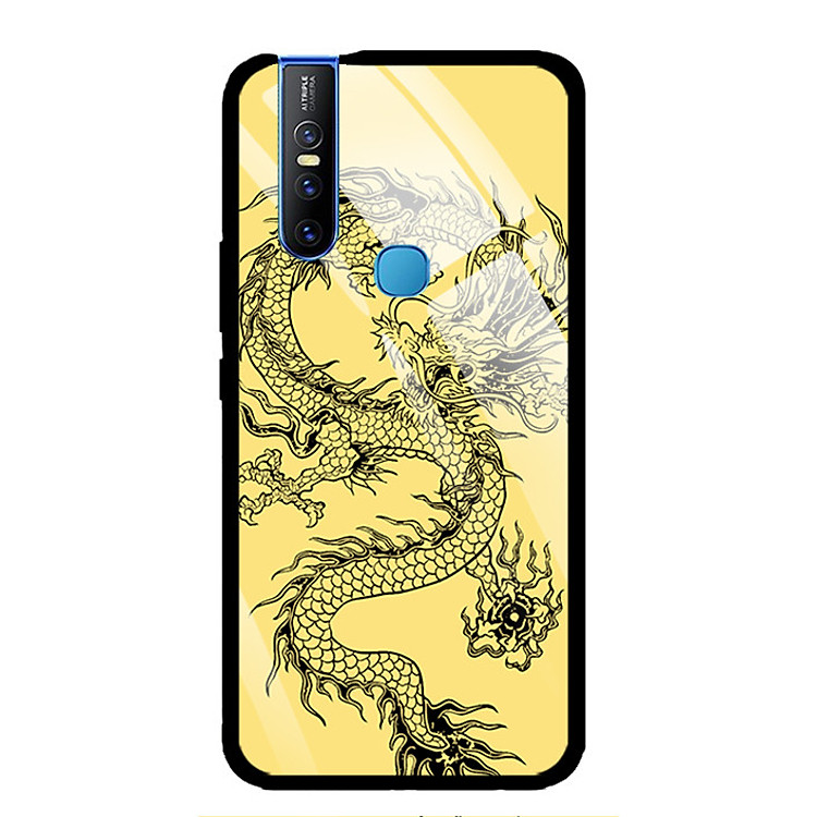 Ốp Lưng Kính Cường Lực cho điện thoại Vivo V15 - 0224 DRAGON04 - Hàng Chính Hãng