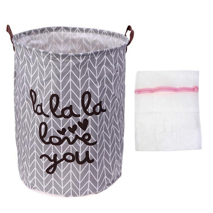 Sọt đựng đồ gấp gọn kích thước lớn, hàng chuẩn + tặng kèm túi giặt đồ (họa tiết ngẫu nhiên)