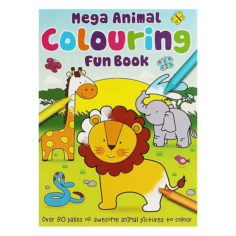 Sách tô màu Mega Animal Colouring Fun Book