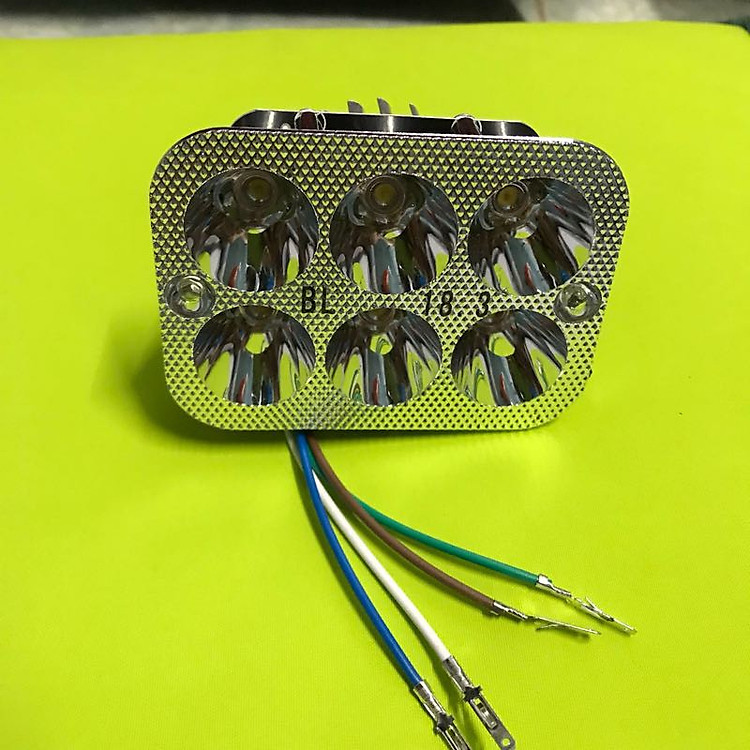 Đèn pha led 6 bóng cho xe dream, wave