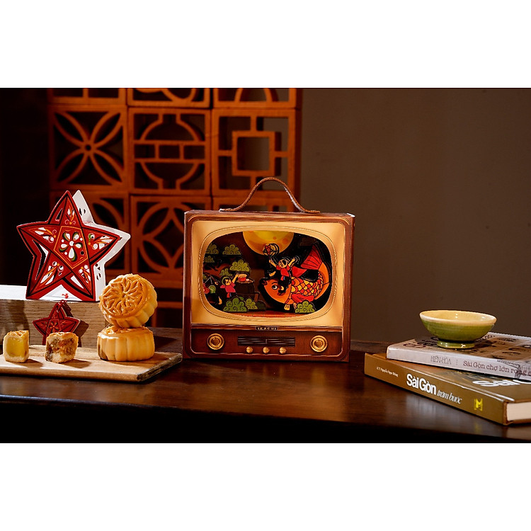 Hộp Quà Trung Thu IKACHI – Set 2 bánh có đèn trang trí