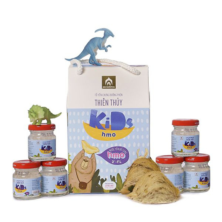 Nước Yến Chưng Sẵn Thiên Thủy Kids HMO - Hộp 09 Lọ - Nhà Yến Nha Trang - Thương Hiệu Uy Tín - Đặc Sản Yến Sào Khánh Hòa - Yến Sào Chất Luợng